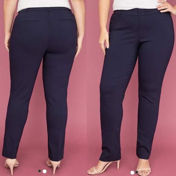 2224 Lane Bryant Navy Ponte Slim Leg 